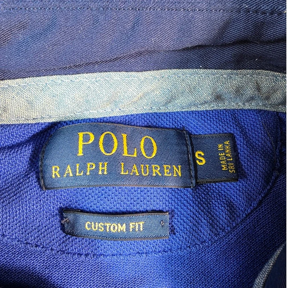 POLO RALPH LAUREN Yacht Club Crest Rugby Polo Shirt Men's Small Custom Fit